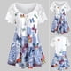 thumbnail image 1 of ICHUANYI Clearance Women Summer Casual Plus Size Asymmetrical Print Tank Top Lace Blouse(White, XXL) ICHUANYI WER2023080915709, 1 of 8