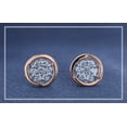 thumbnail image 3 of Dazzlingrock Collection Round White Diamond Floral Style Pushback Stud Earrings for Women (0.50 ctw, Color I-J, Clarity I2-I3) in 10K Rose Gold, 3 of 5