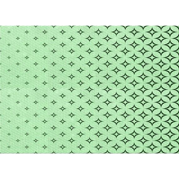 Ahgly Company Machine Washable Indoor Rectangle Transitional Mint Green Area Rugs, 6' x 9'