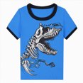 thumbnail image 6 of NOLDARES Infant Baby Boys Shorts Sets Clothes 2pcs Summer Outfit Vibrant Graphic Short Sleeve Tee Shirt Comfy Shorts Pockets(Sky Blue,140), 6 of 9