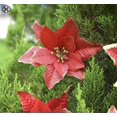 thumbnail image 4 of Luxtrada 5.91" 12pcs/set Artificial Flower Glitter Poinsettia Flowers For Christmas Tree Ornament Wedding Party Home Decor (Silver), 4 of 9