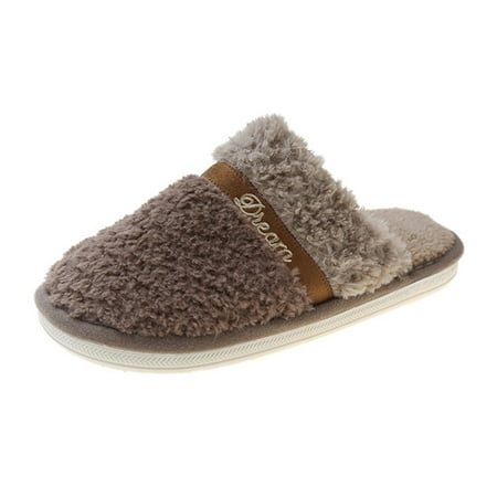 

House Slippers For Women Womens Slippers Indoor Home Cute Fashion Contracted Lightweight Winter Warm Cotton Slippers