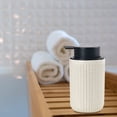 thumbnail image 6 of Bosilunlife 12 oz Striped Recyclable Ceramic Soap Dispenser, Rust-resistant, Matte Off-White Dish Soap Dispenser for Kitchen, Bathroom, 6 of 6