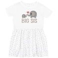 thumbnail image 3 of Inktastic Big Sis Elephant Girls Toddler Dress, 3 of 5