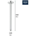 thumbnail image 3 of Grohe 28492000 Rainshower Ceiling Shower Arm Starlight: Chrome, 3 of 4