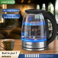 thumbnail image 3 of PANCERKA Electric Kettle, No Plastic Contact With Water, Wide Mouth For Easy Cleaning, Auto Shut Off, 1.8L Tea Kettle & Hot Water Boiler, Water Heater & Teapot, Black, 1000W, 3 of 11