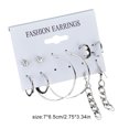 thumbnail image 5 of Oreja Anillos con estilo Accesorio de Moda Simple Style Hoop Ear Colgante Decoración Decoración Ear Gotas para Party Banquete Vestido diario XY-1389 Inevent AP008259-14, 5 of 5