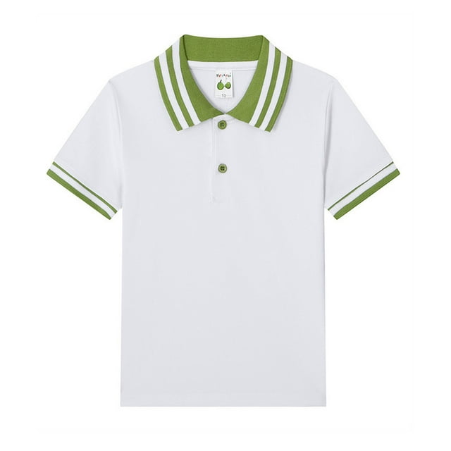 Polo Garçon Uniforme Garçon Tee Tops Vêtements Manches Courtes Chemise 4-5 Ans Mode Garçon