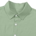 thumbnail image 4 of Rvwovn Men's Sleeveless Turn-Down Collar Button Down Shirt - Lightweight Relaxed Fit Casual Summer Vest Top, 4 of 7