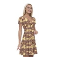 thumbnail image 1 of Women’s A Line Tribal Summer Dress, Retro Triangle Arrangement, Cross Wrap V Neck, 6 Sizes, by Ambesonne, 1 of 2