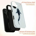 thumbnail image 4 of Whale Shark Blue Striped Phone Case, Artistic Marine Life Illustration iPhone Cover for iPhone 17 16 15 14 13 12 11 Pro Plus Max Mini, 4 of 6