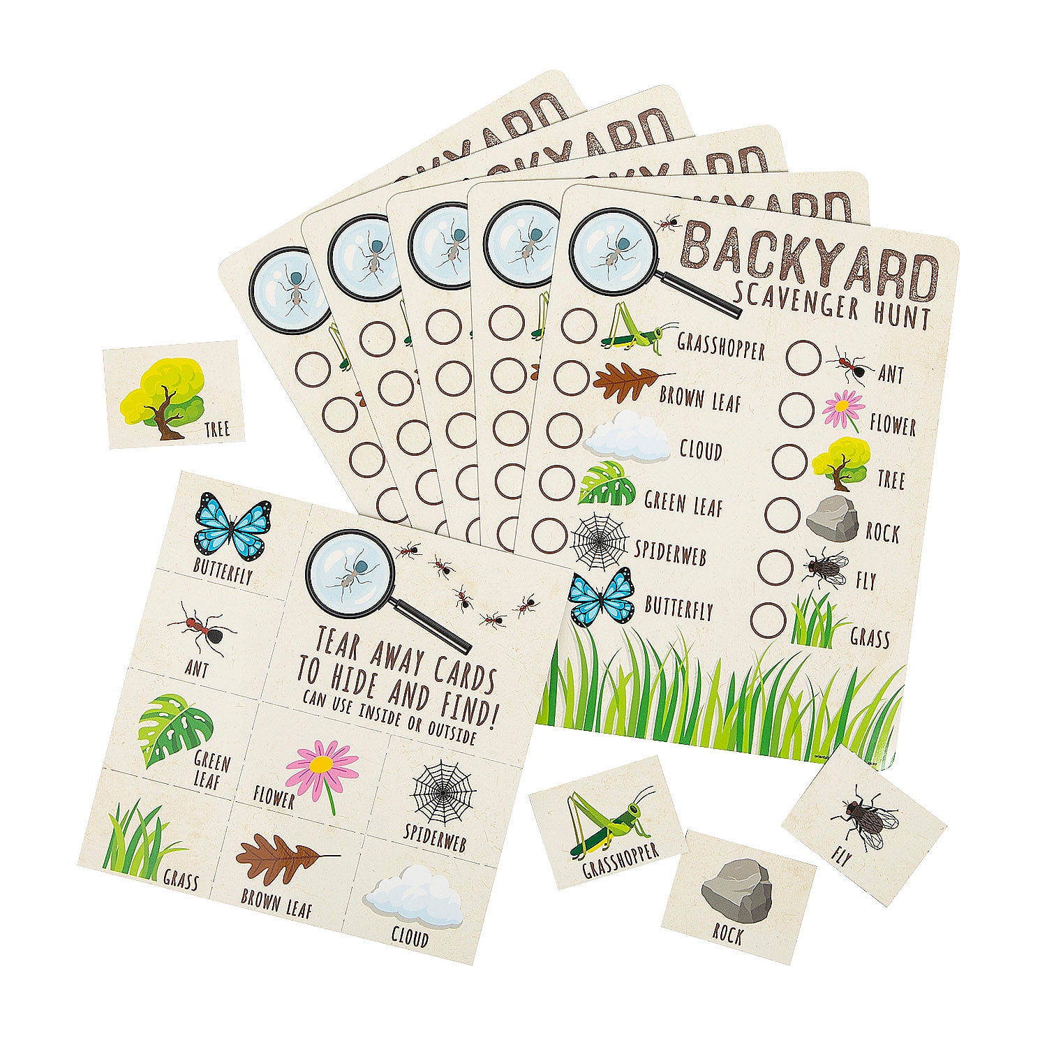Backyard Adventures Scavenger Hunt Game, Toys, Birthday, 12 Pieces