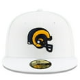 thumbnail image 2 of Men's New Era White Los Angeles Rams Historic Omaha 59FIFTY Fitted Hat, 2 of 5