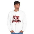 thumbnail image 5 of I Love Halloween Spooky Macabre Sweatshirt for Men or Women Brisco Brands S, 5 of 6
