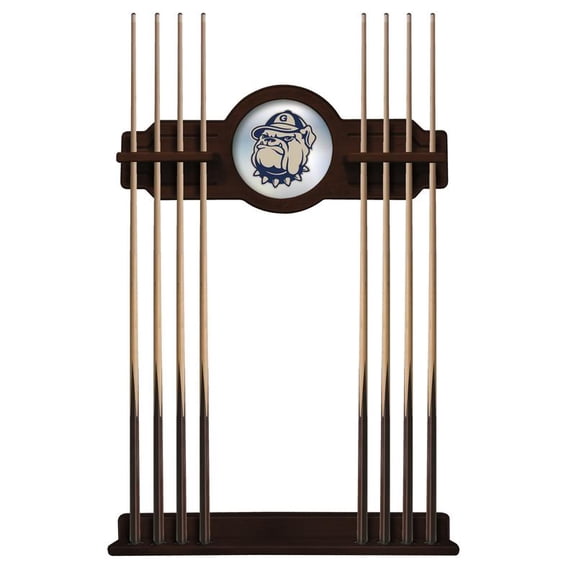 Georgetown University Solid Wood Cue Rack with a English Tudor Finish