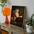 thumbnail image 7 of Vintage Christmas Wall Art Santa Reading Book Printable Christmas Oil Poster, Matte Canvas Stretched, Posters for Room Bedroom Living Room Bathroom Wall Decor, Posters & Art Prints, Gift., 7 of 7
