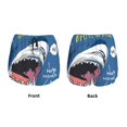 thumbnail image 6 of Uemuo Great White Shark Pattern Women's Athletic Shorts High Waisted Running Shorts with Liner Pockets Gym Elastic Workout Shorts-Small, 6 of 9