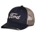 thumbnail image 1 of Ford Logo Tea Stained Worn Pre-Bent Adjustable Trucker Hat, 1 of 3