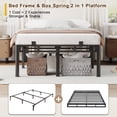 thumbnail image 4 of 20-Inch Full Size Double Layer Metal Platform Bed Frame with Round Corner Legs, 4000 lbs Capacity, Noise-Free, 4 of 9