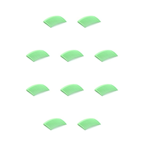 Seitruly 10 piezas peines torcidos para el cabello decoración caramelo plástico tenedor peine accesorios de joyería herramientas mujeres Cuidado del cabello Verde claro
