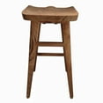 thumbnail image 5 of The Urban Port Tisa 29 Inch Backless Barstool, Handcrafted Saddle Seat in Natural Brown Acacia Wood, 5 of 5