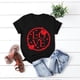 thumbnail image 2 of Camisas casuales de manga corta para mujer Tops Blusa con cuello en O con estampado del día de San Valentín Fridja  gope1055, 2 of 3