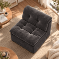thumbnail image 7 of MEIGUGAO Armless Chenille Bean Bag Chair, 31.5-Inch,Grey, 7 of 7