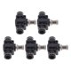 thumbnail image 1 of Conectores de aire de empuje únicos Bargains 3/8" válvula de control de flujo de aire plástico metal 5 piezas tono negro plateado, 1 of 7