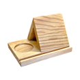 thumbnail image 2 of Soporte para libros con soporte para bebidas, estantería de madera para libros, soporte para libros, estantería triangular de madera para estudio, BLESIY Titular del libro, 2 of 8