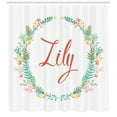 thumbnail image 3 of Ambesonne Lily Shower Curtain, Celebratory Girl Name Classic, 69"Wx84"L, Multicolor, 3 of 3