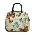 thumbnail image 2 of Obrewu Pioneer Flower and Butterfly Lunch Bag for Adult, Insulated, Leakproof, Oxford Cloth, 2 of 7
