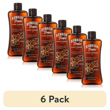 (6 pack) Hawaiian Tropic Dark Tanning Oil Original 8 oz No SPF