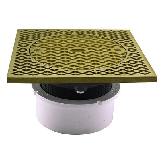 Jones Stephens C59050 4 Pvc Hub-Fit Co W/ Plug & Sq - Brass