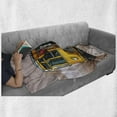 thumbnail image 6 of Modern Soft Flannel Fleece Throw Blanket, Yellow Train on Rail Roads Winter Scenery Old Suburban Illustration, Cozy Plush for Indoor and Outdoor Use, 50" x 70", Yellow and Pale Brown, by Ambesonne, 6 of 6