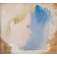thumbnail image 2 of Joseph Edward Southall 13x12 Gold Ornate Wood Frame and Double Matted Museum Art Print Titled - Head of a Boy (1916), 2 of 4