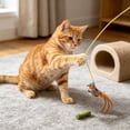 thumbnail image 2 of Interactive Cat Toys Bird - Realistic Cat Interactive Toys for Indoor Cats with Catnip and Feather, Bored Kitten Kicker Orange, 2 of 6