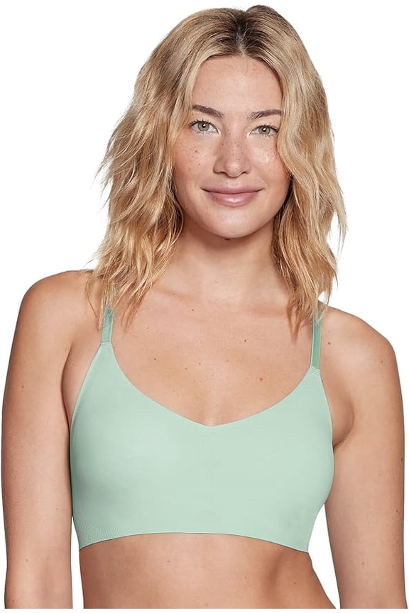 True & Co Womens Lace Racerback Adjustable Strap Bralette Bra, Jadeite, Large US