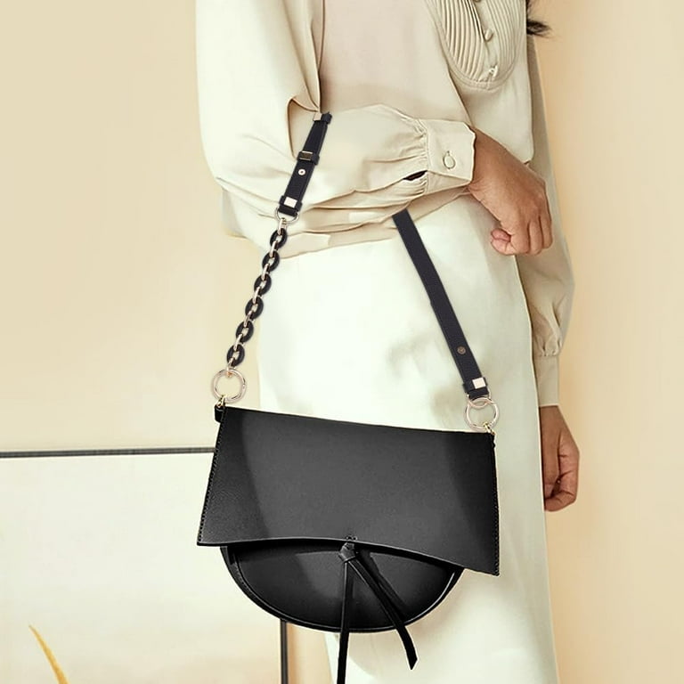 PU Leather Acrylic Purse Straps Inch Handbag Handles Chain