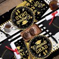 thumbnail image 4 of Graduation Plates Graduation Party Decoration Supplies 2025 Congratulations Banner Paper Disposable Tableware Tablecloth Serves 24 Black, 4 of 7