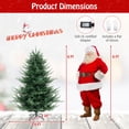 thumbnail image 3 of Gymax 6 FT Artificial Xmas Tree w/ 778 PVC PE Branch Tips 240 Warm White LED Lights, 3 of 9