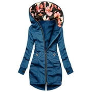 TIMIFIS Winter Coats For Women Womens Hooded Fleece Line Coats Parkas Faux Fur Jackets Winter Jackets For Women