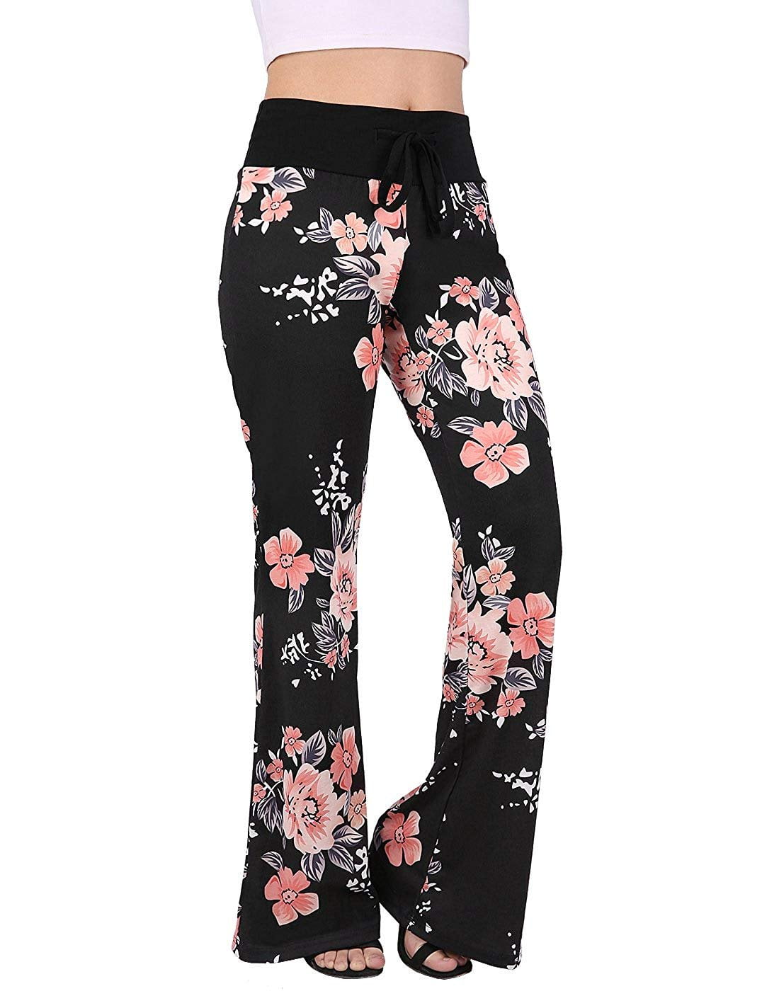 HDE HDE Women's and Women's Plus Cotton Pajama Pants Wide Leg Sleepwear Casual Loose Lounge PJ