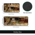 thumbnail image 3 of 2 Piece Wine Themed Kitchen Rug Set, Soft and Absorbent Kitchen Floor Mats, Vintage Style Decor 17x30+17x47 Inches, 3 of 6