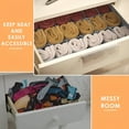 thumbnail image 6 of LAMIRO 2 Pack Sock Organizer Underwear Organizer,40 Cell Sock Drawer Organizer Fabric Foldable Cabinet Closet Organizers and Storage Boxes,Underwear,Tie,Belt,Baby Clothes(16+24 Cell,Gray), 6 of 6