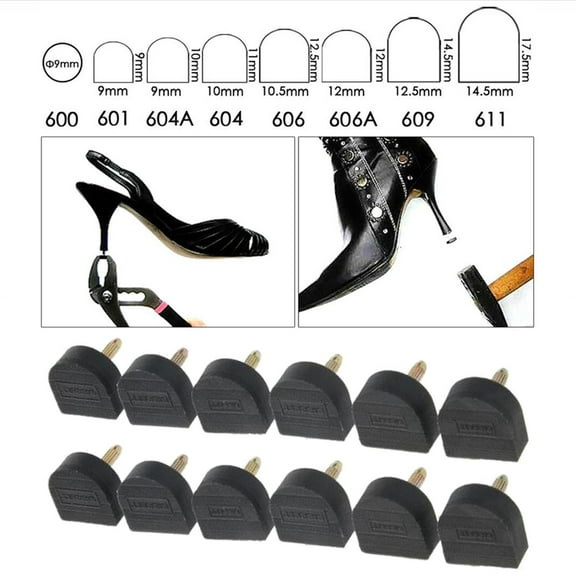 6 Pairs of High Tips Replacement Pegs for Shoe Repair Pads