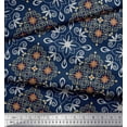 thumbnail image 3 of Soimoi Tissu Crêpe polyester Filigrane Damas Imprimé 1 Yard 42 Pouces de Large, 3 of 3