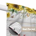 thumbnail image 4 of Sunflowers Swag Valances for Windows, Kitchen Curtains 36 Inch Length 2 Panels Set, Spring Botanical Truck Pig Wooden Grain Short Curtains for Small Windows Rod Pocket Cafe Curtains Drapes 28"x36", 4 of 8