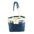 thumbnail image 3 of K-Cliffs Heavy Duty Canvas Tote Shoulder Bag Blue Large, Unisex, Dimension: 12.5" x 18.5" x 6"., 3 of 4