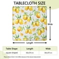 thumbnail image 2 of Yellow Lemon Fruit Slices White Pattern Square Fitted Tablecloth with Elastic Edge,Square Table Cover,Washable Elastic Table Cover for Home Kitchen Party Decor 36"x36", 2 of 6