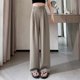 thumbnail image 1 of WILLBEST Pantalones Casuales de Mujer, Cintura Alta, Pierna Recta, Holgados, de Pierna Ancha, de Gasa Suave, Ligeros, Transpirables, Cómodos para Verano y Otoño. XXXXXL, 1 of 3